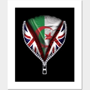 Algerian Flag  Algeria Flag zipped British Flag - Gift for Algerian From Algeria Posters and Art